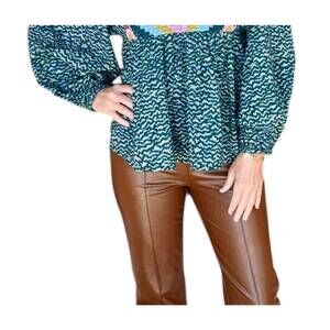 NEW OLIPHANT mandarin balloon top in navy